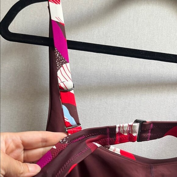 Athleta Square Neck Floral Tankini Swim Top/ Bottom Sz M - Picture 9 of 14